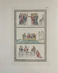 1842 J. Strutt BECKET & KING RECONSILIATION ETC Engraving Antiquities of England