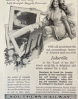 1914 Southern Railway Print Ad - Land Of The Sky Asheville NC Illustrated RR Ad