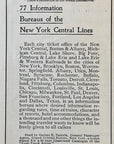 1904 New York Central Railroad Print Ad Railway Travel 77 Information Bureaus