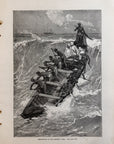 1892 Debarkation On The Dahomey Coast Antique Magazine Wood Engraving
