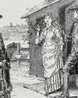 1892 A Girl Of Sixteen, In A Homespun Gown… Antique Magazine Wood Engraving