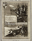 1919 Rotax Dynamo Starter Antique British Automotive Print Ad Olympia London