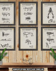 Fishing Lure Patent Print Set of 6 - Fishing Tackle Posters at Adirondack Retro