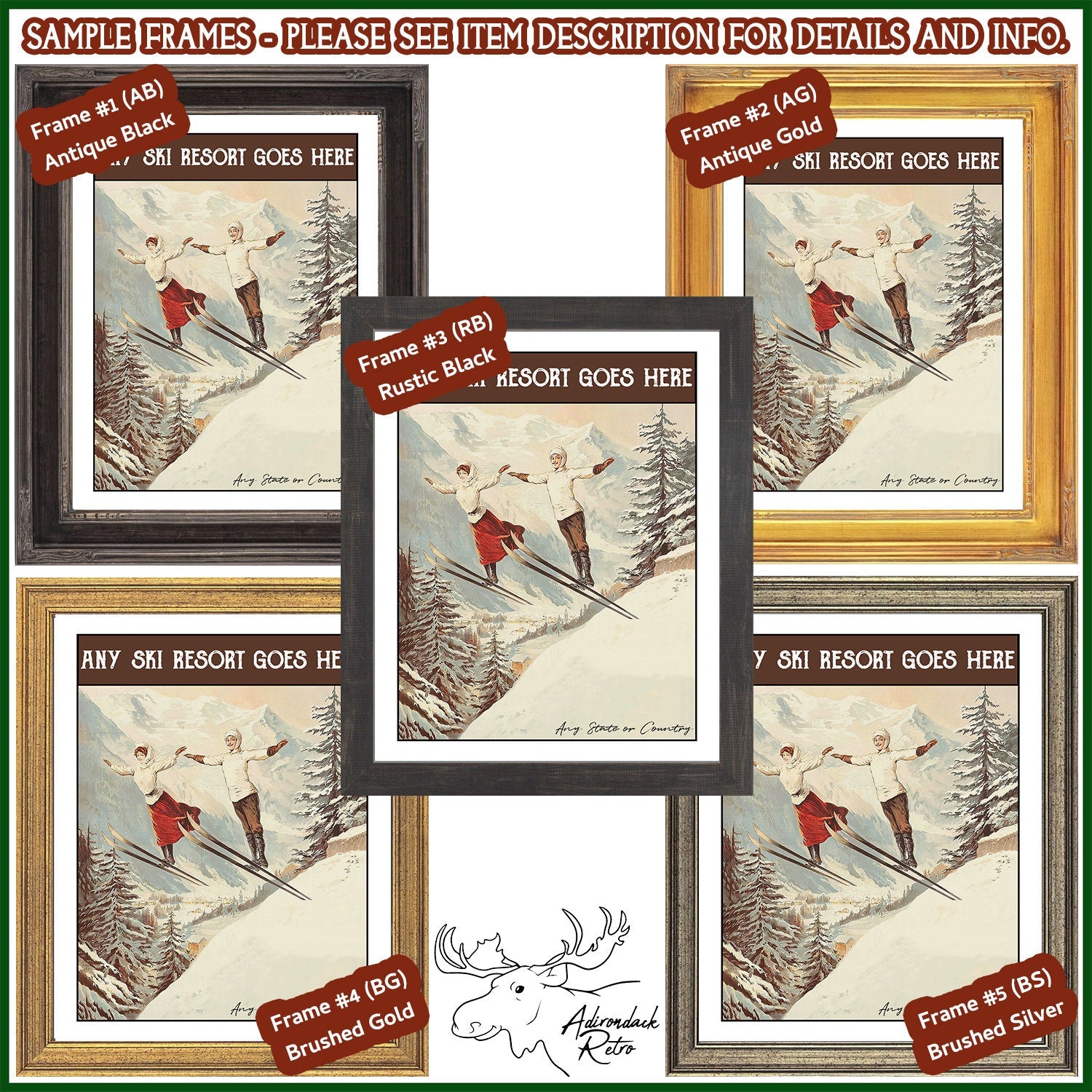Treble Cone New Zealand Retro Ski Resort Art Print