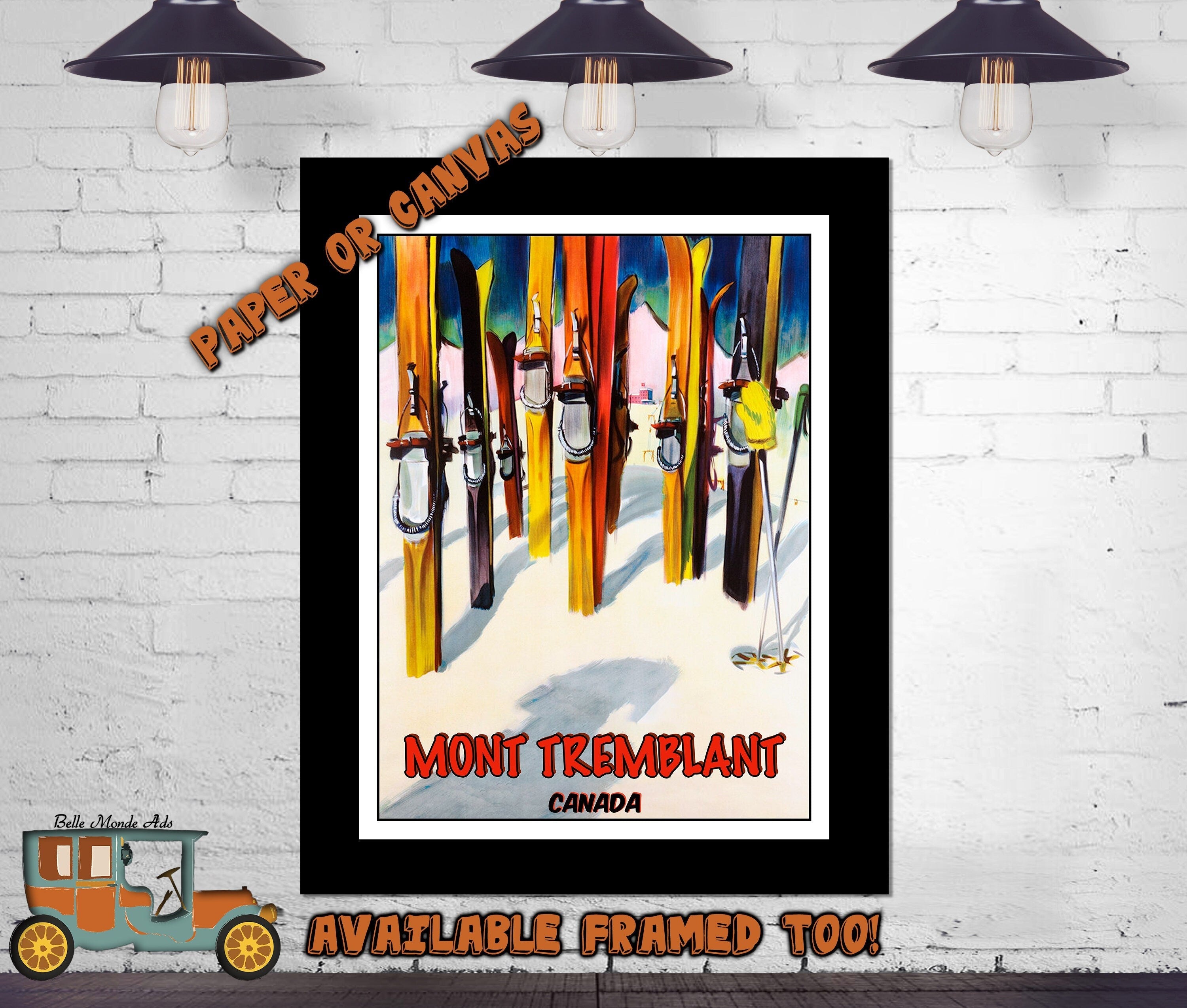 Mont Tremblant Ski Poster - Ski Resort Travel Poster