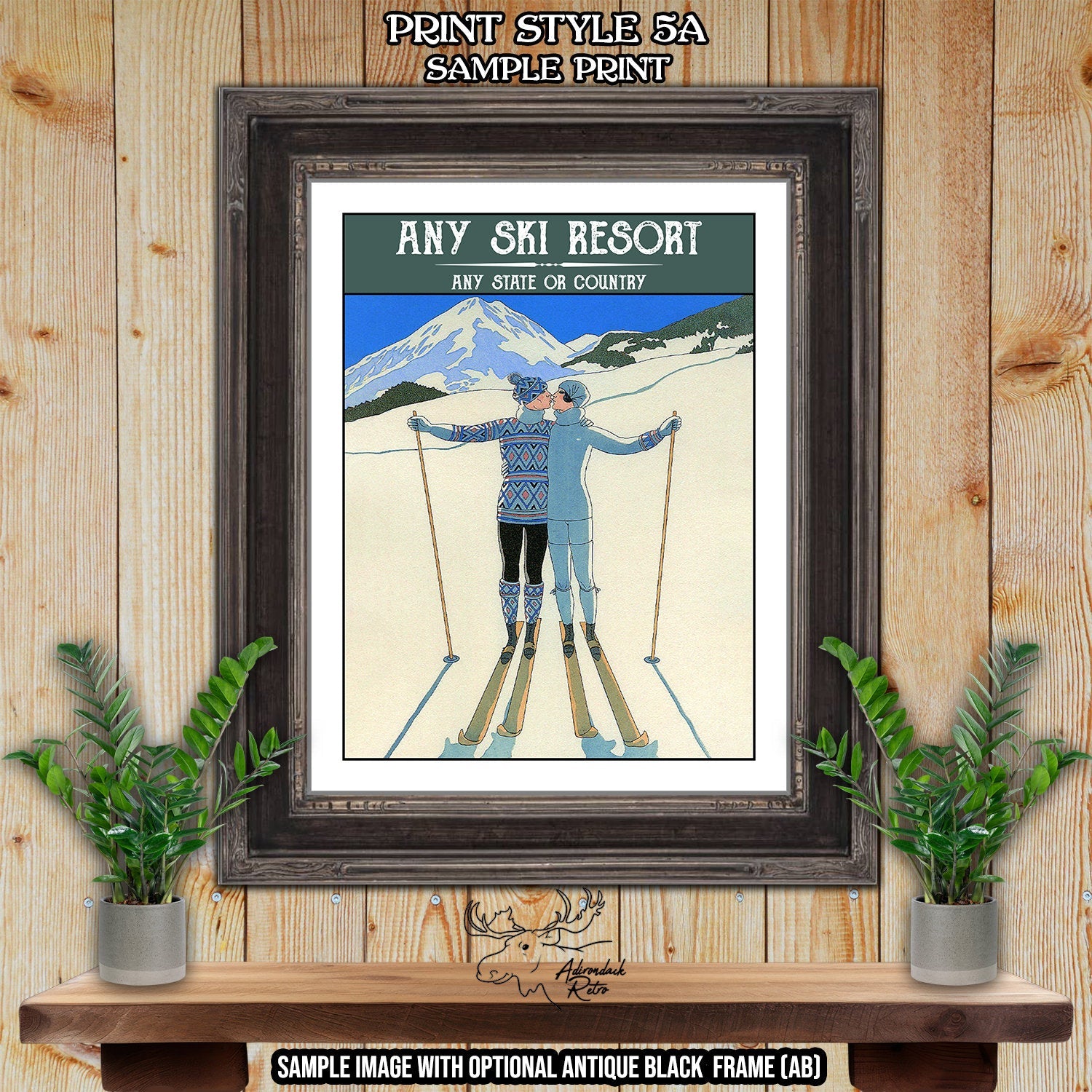 Smugglers' Notch Vermont Retro Ski Resort Print