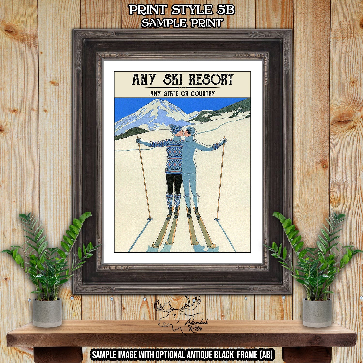 Smugglers' Notch Vermont Retro Ski Resort Print