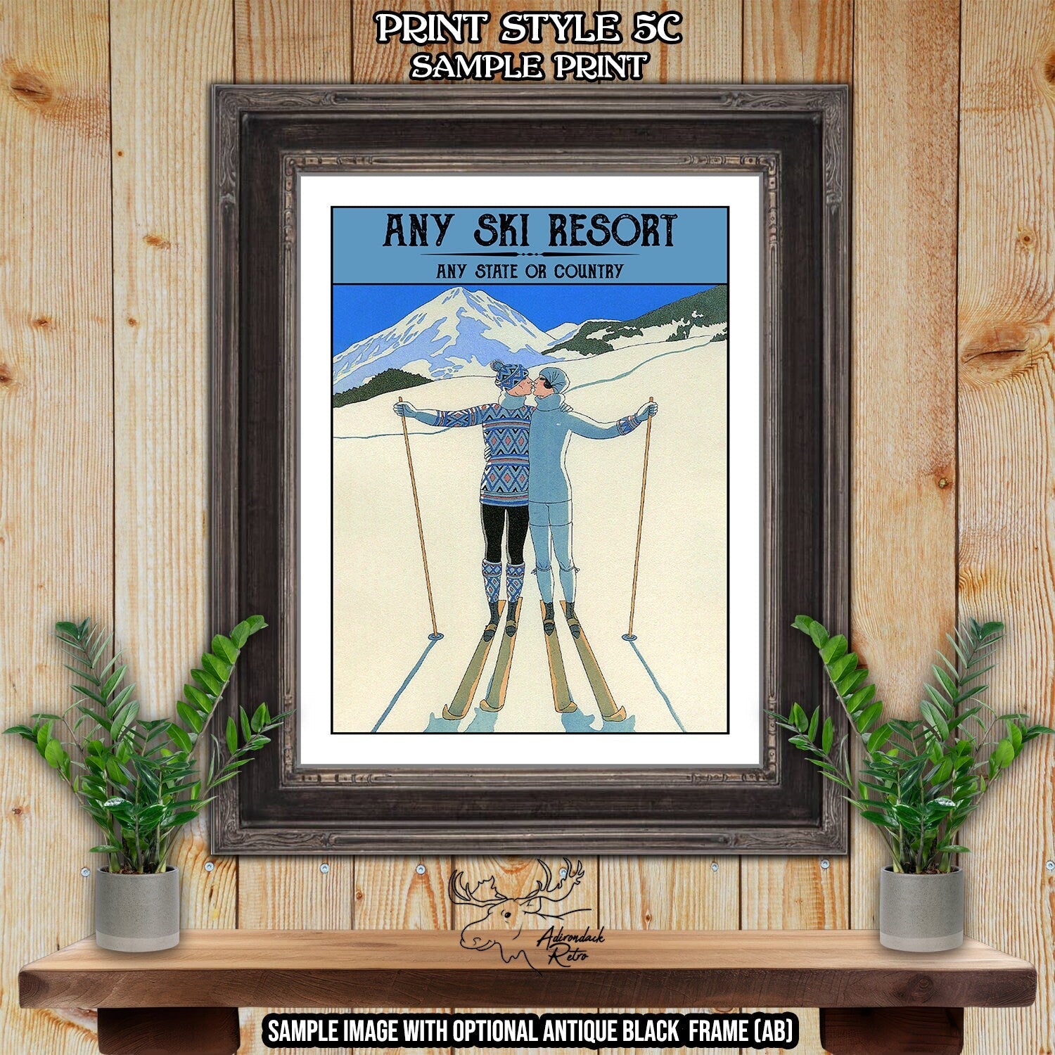 Smugglers' Notch Vermont Retro Ski Resort Print