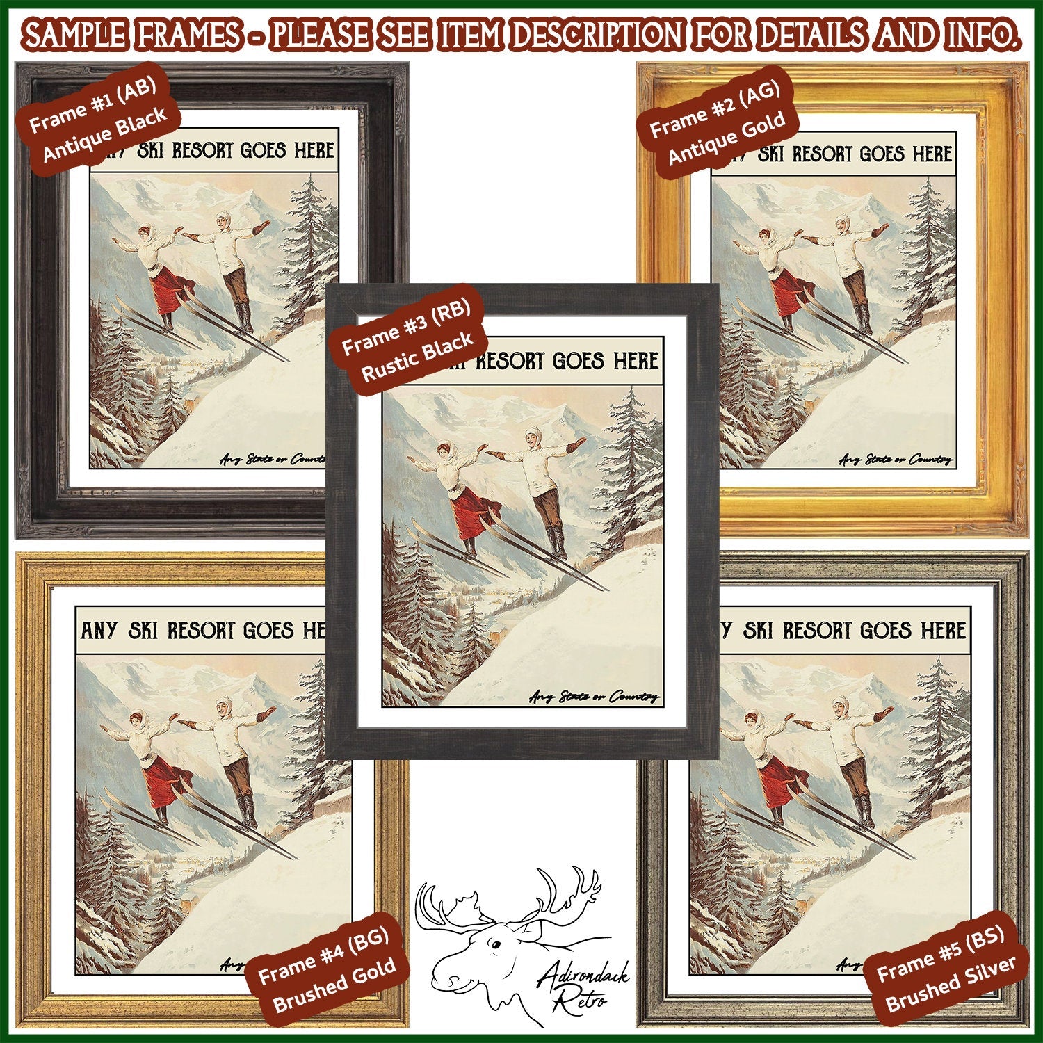 Treble Cone New Zealand Retro Ski Resort Art Print