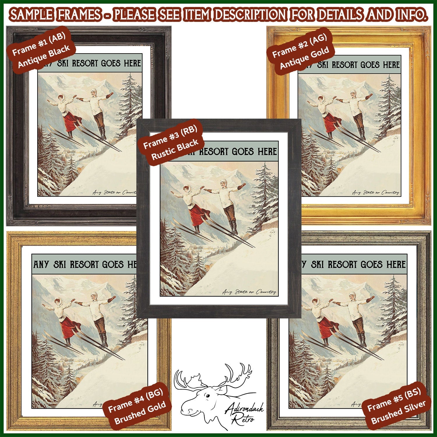 Treble Cone New Zealand Retro Ski Resort Art Print