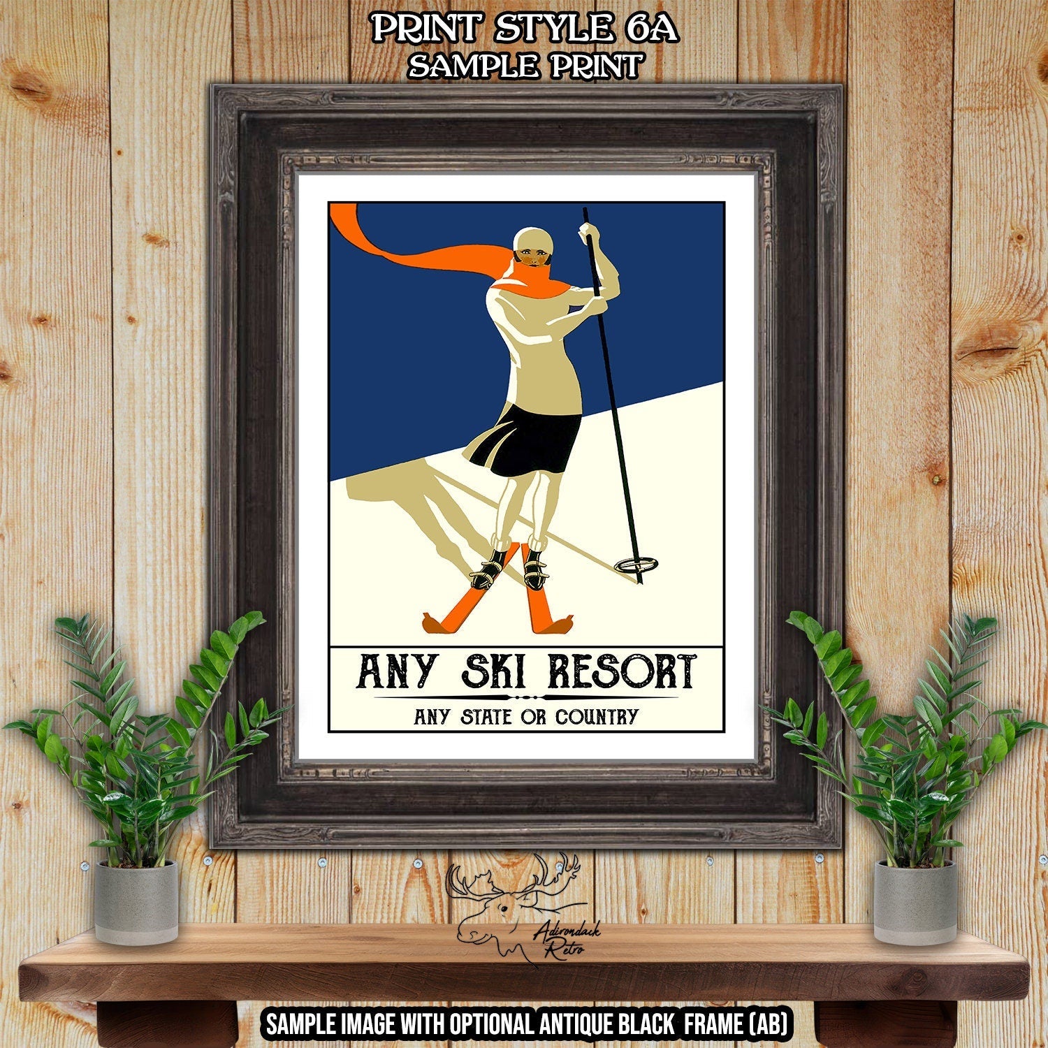 Pico Mountain Vermont Retro Ski Resort Print
