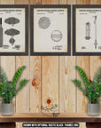 Cricket Patent Print Set of 3 - Unique Cricket Posters - Cricket Invention Blueprints at Adirondack Retro