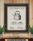 Tea Kettle 1889 Patent Print