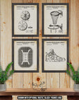 Basketball Patent Print Set of 4 - Retro Basketball Inventions at Adirondack Retro