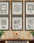Board Games Patent Print Set of 6 - Board Game Inventions at Adirondack Retro