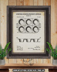 Muffin Tin Patent Print - 1885 Kitchen Bakeware Invention at Adirondack Retro