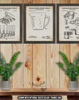 Kitchen Measuring Utensil Patent Print Set of 3 - Retro Baking Posters at Adirondack Retro
