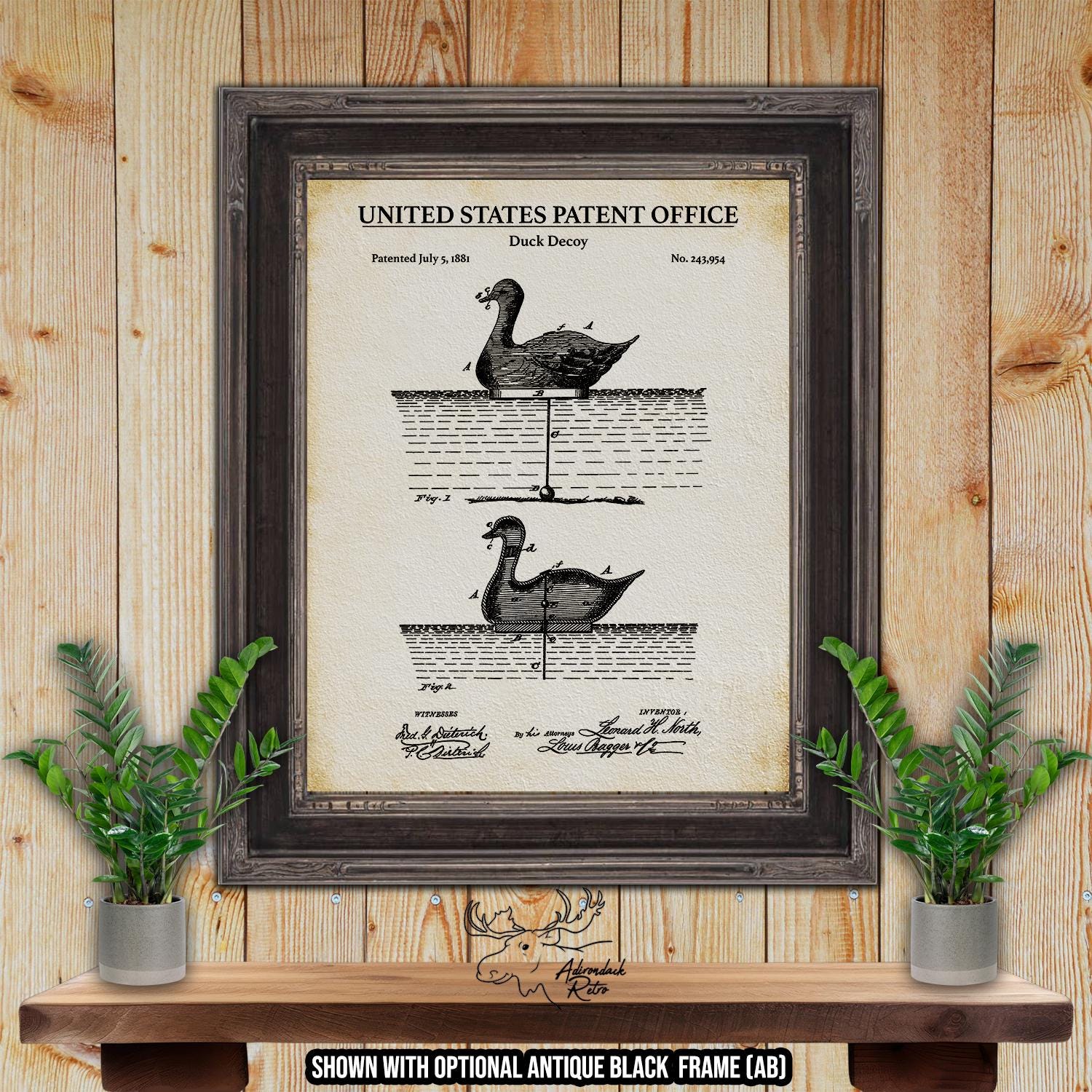 Duck Hunting Patent Print Set of 6