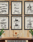 Duck Hunting Patent Print Set of 6 - Duck Hunting Inventions at Adirondack Retro