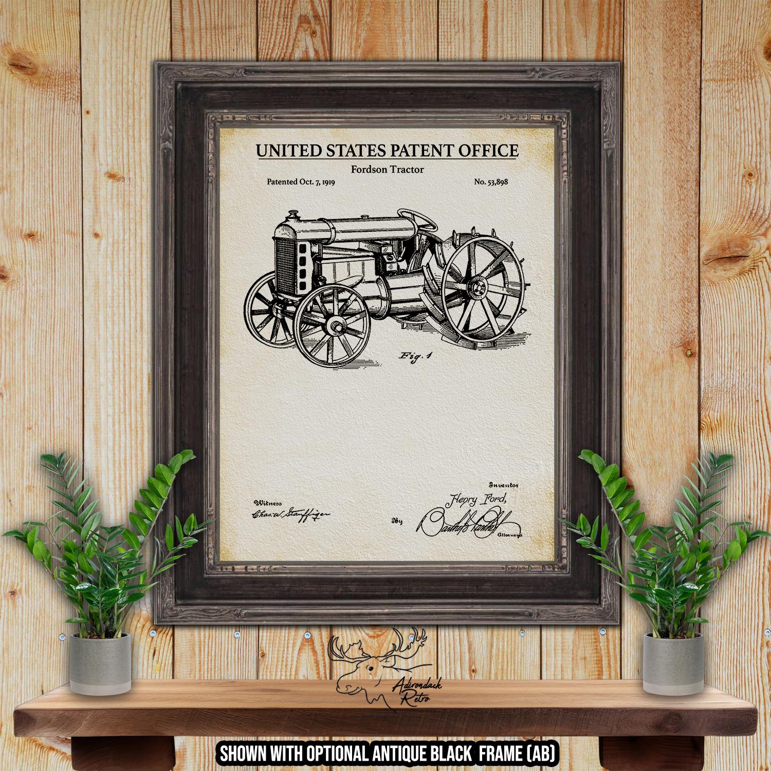 Fordson Tractor Patent Print - 1919 Tractor Invention at Adirondack Retro