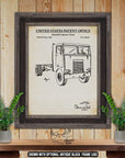 Semi Truck Patent Print Set of 4
