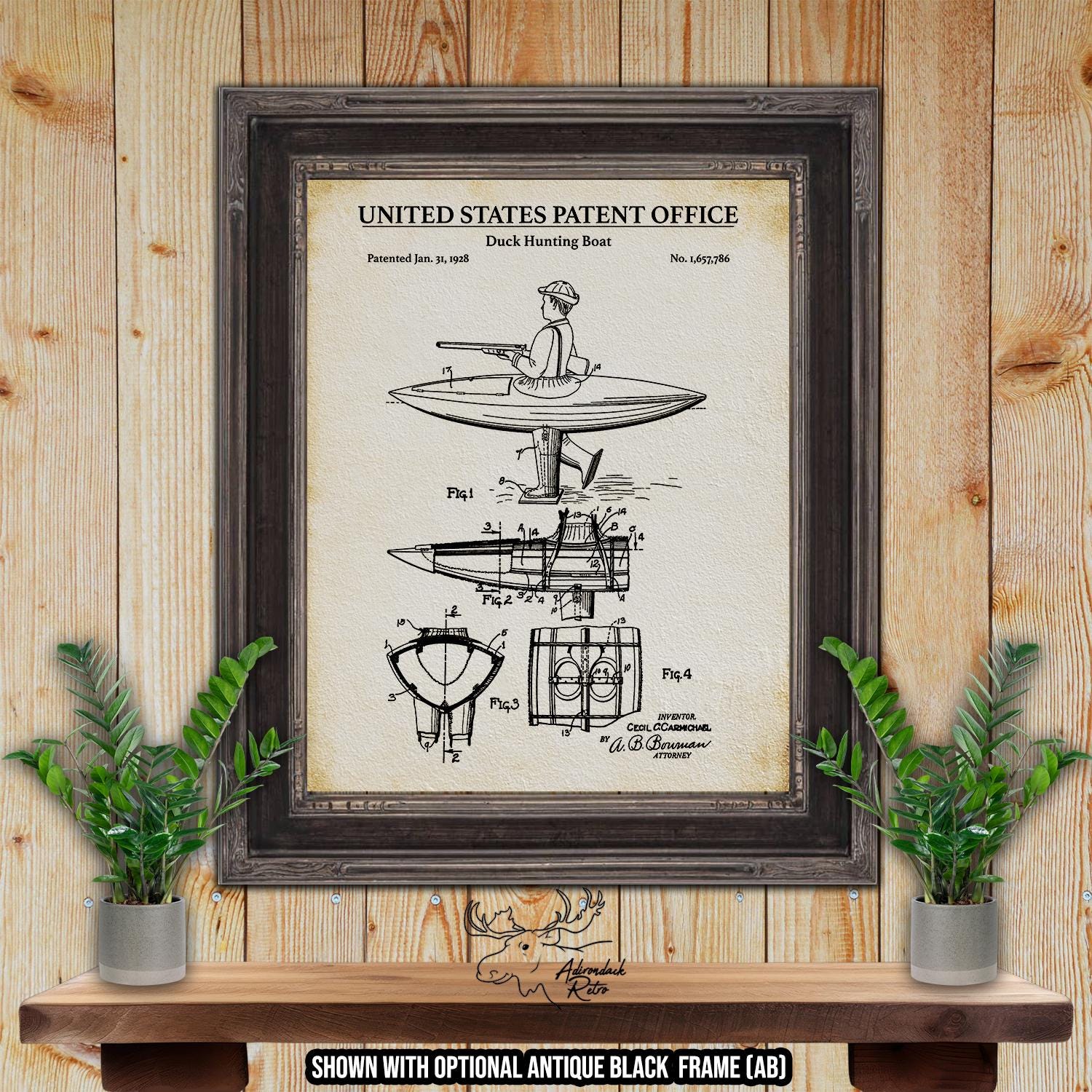 Duck Hunting Patent Print Set of 6