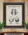 Flour Sifter Patent Print - Culinary Poster - 1893 Kitchen Utensil Invention at Adirondack Retro