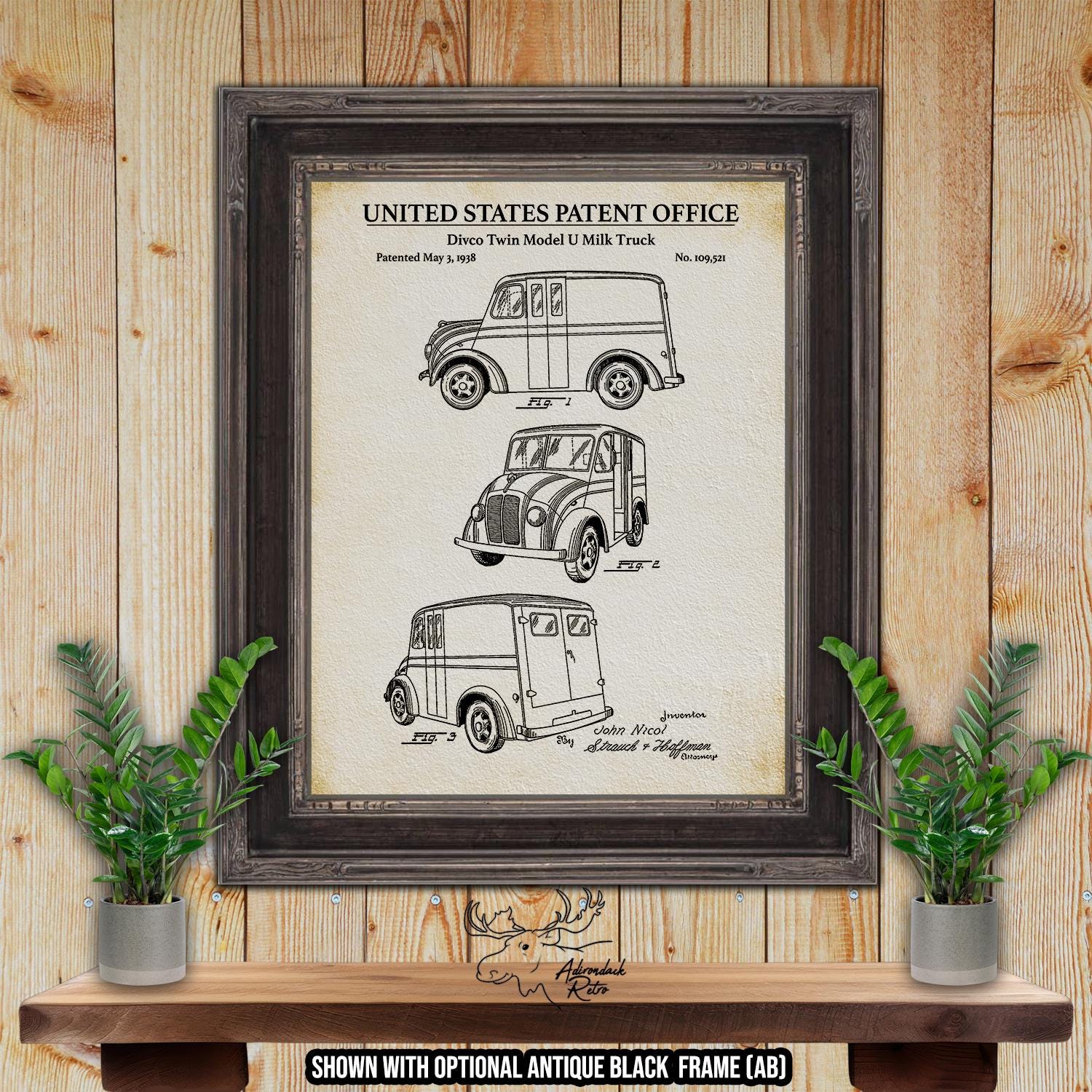 Divco Milk Truck Patent Print - 1938 Delivery Truck Invention at Adirondack Retro