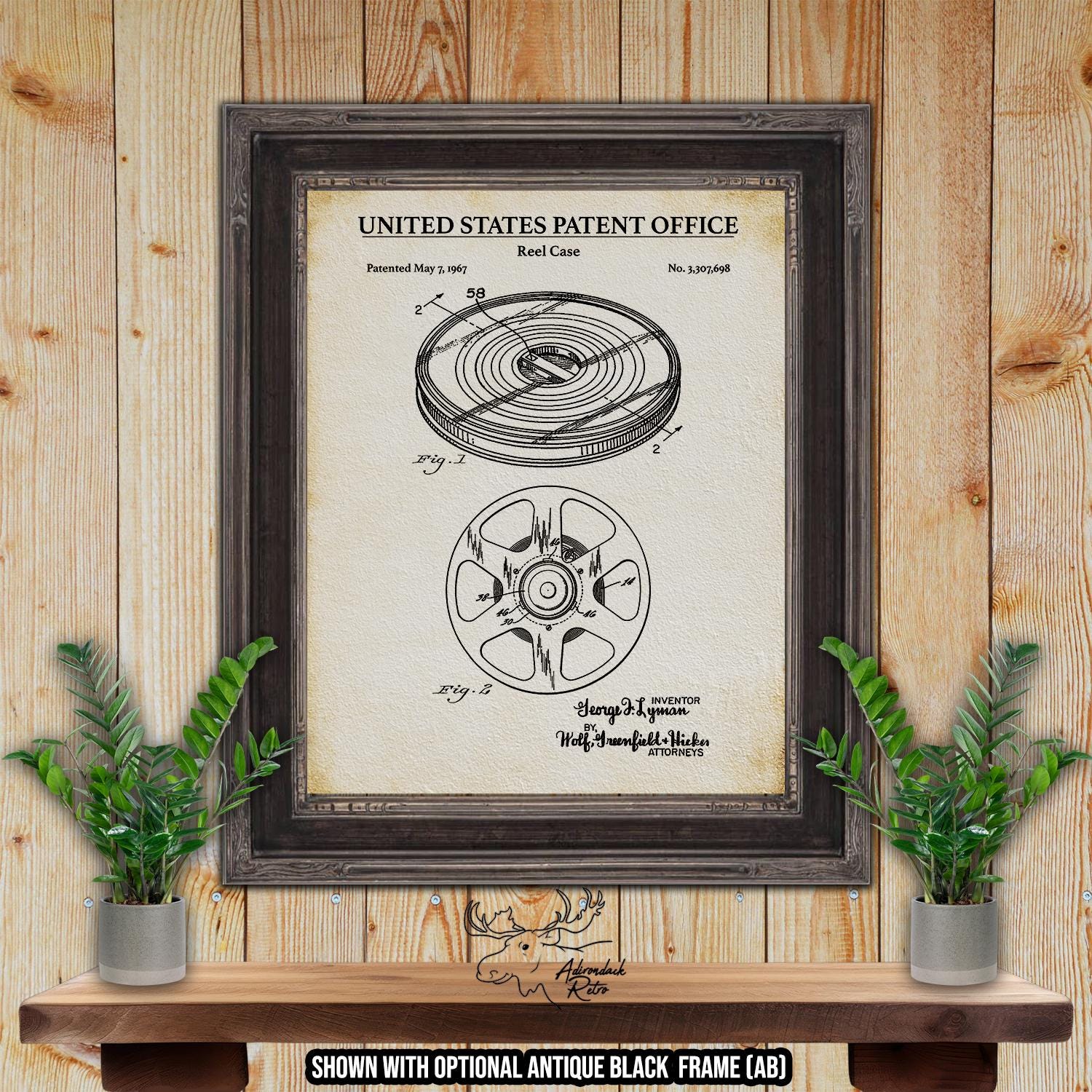 Reel Case Patent Print - Retro Electronics Poster - 1967 Reel To Reel Tape Case Invention at Adirondack Retro