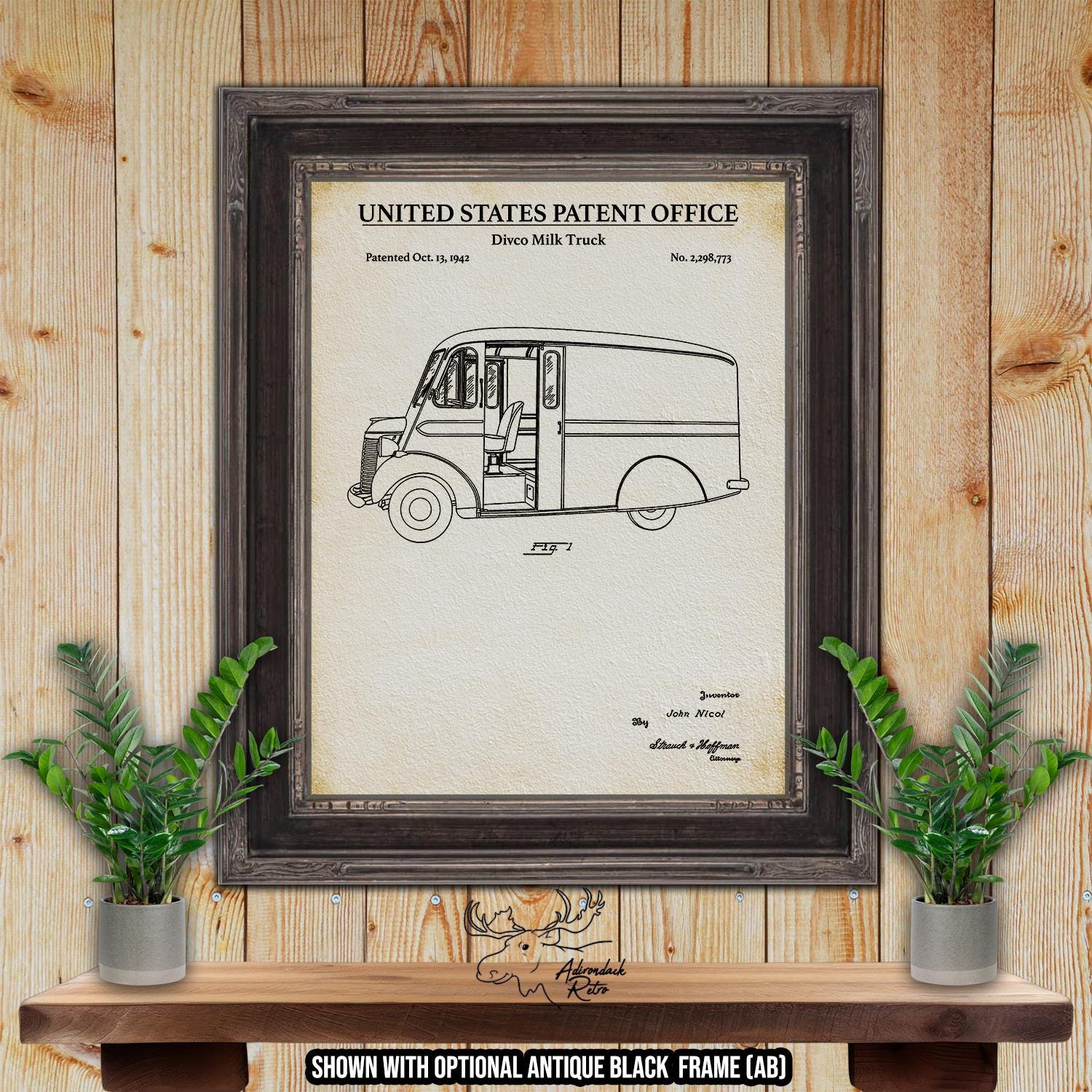 Divco Milk Truck Patent Print - 1942 Delivery Truck Invention at Adirondack Retro