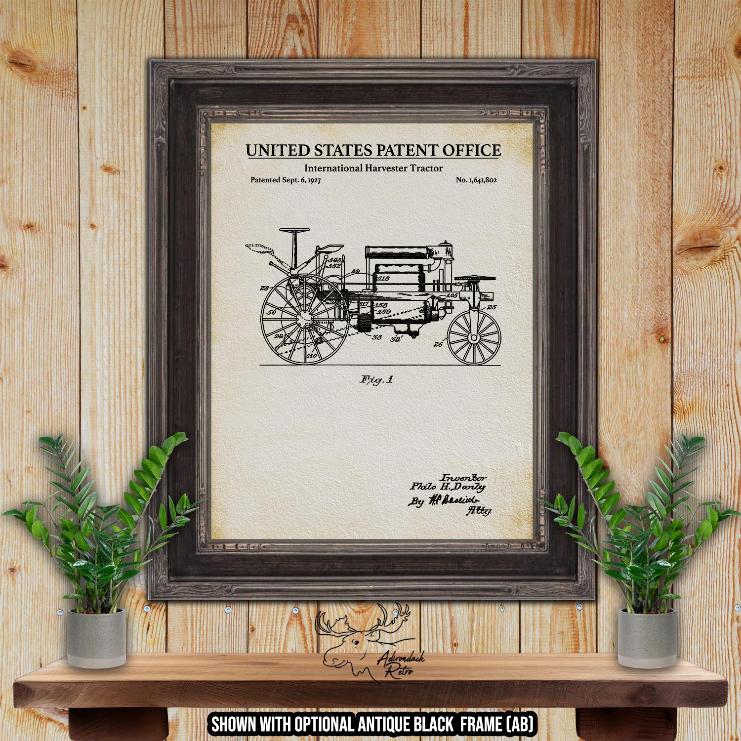 International Harvester Tractor Patent Print - 1927 Tractor Invention at Adirondack Retro