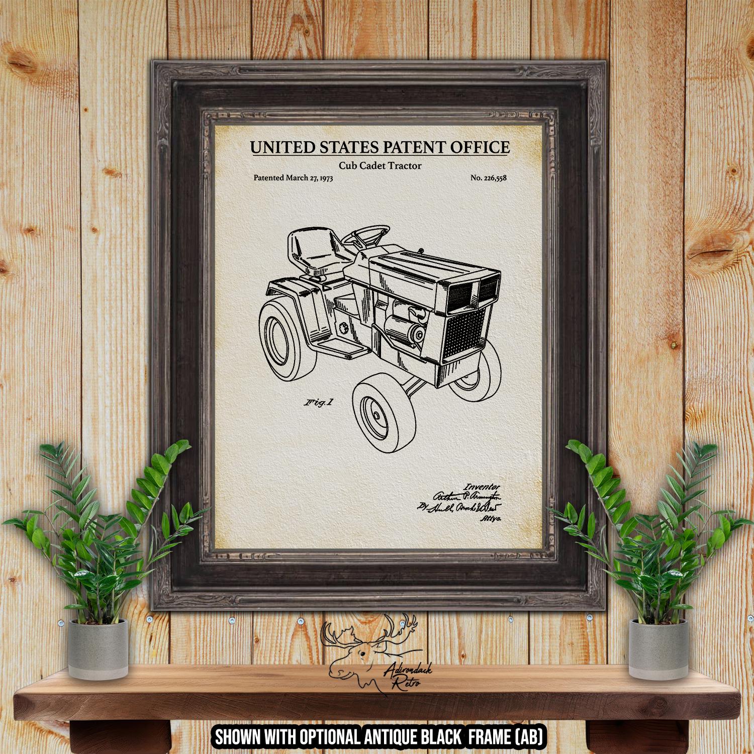 Cub Cadet Garden Tractor Patent Print - 1973 Tractor Invention at Adirondack Retro