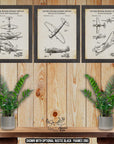 Military War Aircraft Patent Print Set of 3 - War Plane Inventions - Military Aircraft Posters at Adirondack Retro