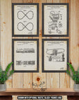 Model Railroad Patent Print Set of 4 - Model Train Posters - Model Train Inventions at Adirondack Retro