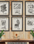 Kitchen Appliance Patent Print Set of 6 - Kitchen Posters - Kitchen Appliance Inventions at Adirondack Retro