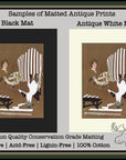 Adirondack Retro Matted Antique Print Samples