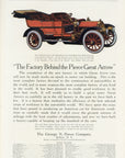 1906 Pierce Great Arrow 7 Passenger Touring Car Buffalo NY Vintage Print Ad