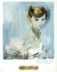 1950 Boucheron Necklace Vintage Jewelry Ad - Guy Demachy Illustration