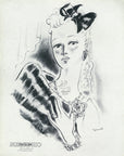 1941 Mellerio Jewelry Vintage French Print Ad - Andre Dignimont Illustration