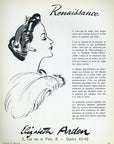 1937 Elizabeth Arden Renaissance Cosmetics Vintage French Print Ad
