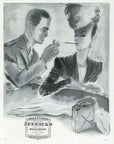 1945 Boucheron Jerrican Lighter Vintage French Print Ad - Pierre Simon Illustration