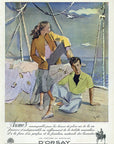 1946 D'Orsay Arome3 Vintage Perfume Ad - Andre Delfau Illustration