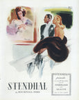 1946 Stendhal Cosmetics Vintage Print Ad - Raymond Brenot Illustration