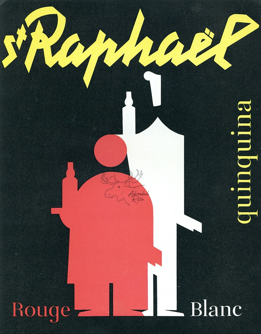 1951 St. Raphael Quinquina Vintage Liquor Ad - Charles Loupot Illustration