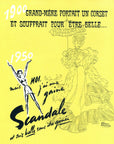 1950 Scandale Vintage Lingerie Ad - Facon Marrec Illustration