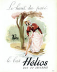 1946 Helios Hosiery Vintage Lingerie Ad - A. Baehr Illustration