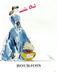 1947 Bourjois Mais Oui Perfume Vintage Cosmetics Ad - Robert Polack Illustration