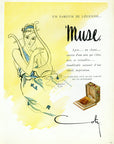 1950 Coty Muse Perfume Vintage Cosmetics Ad