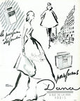 1948 Dana Tabu Perfume Vintage Cosmetics Ad - Facon Marrec Illustration