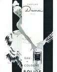 1952 Dana Tabu Perfume Vintage Cosmetics Ad - Camilla Illustration